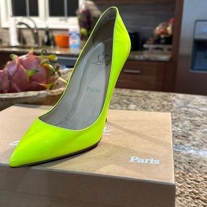 Neon red bottoms